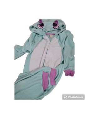 Cat & Jack Unicorn Zip Up Girls Sleeper Size L 10/12